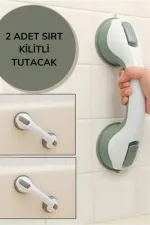 BUFFER® Düşme Ve Kayma Önleyici Banyo Tuvalet Vantuzlu Kilitli Tutacak