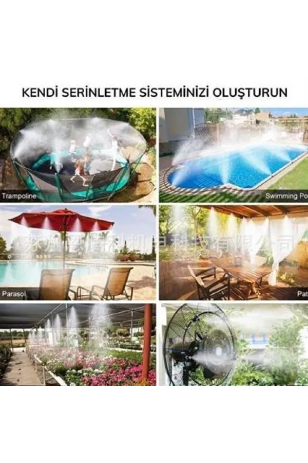 BUFFER® 10 Metre Kendin Yap Balkon Veranda Çardak Kamelya Sulama Serinletme ve Nemlendirme Sistemi