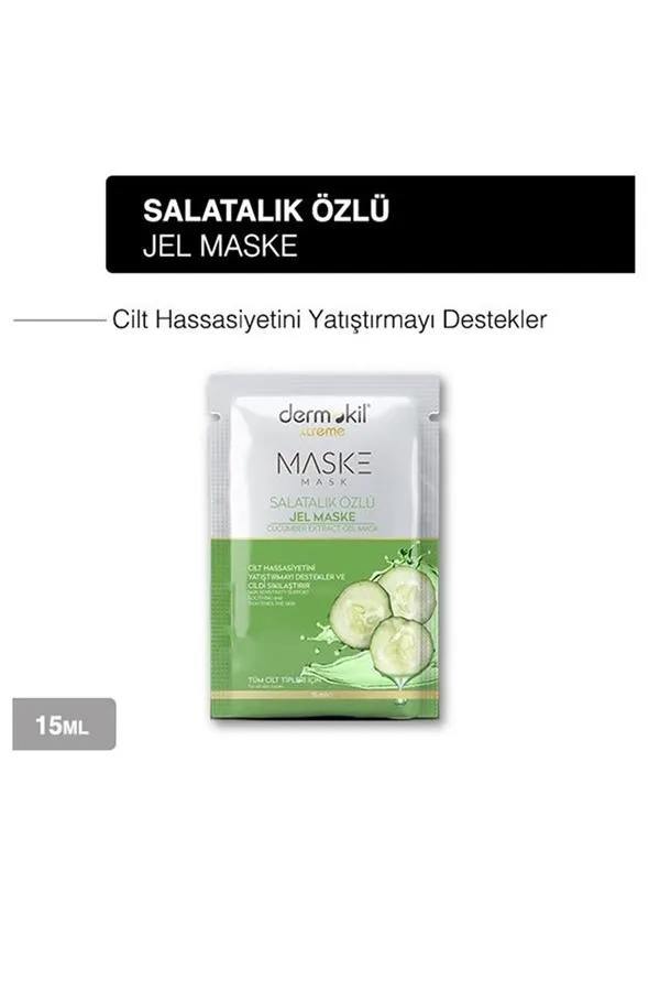 Dermokil Salatalık Özlü Jel Yüz Maskesi 15 ml x 2 Adet