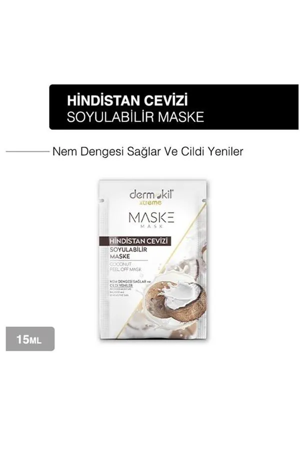 Dermokil Hindistan Cevizi Soyulabilir Yüz Maskesi 15 ml x 2 Adet