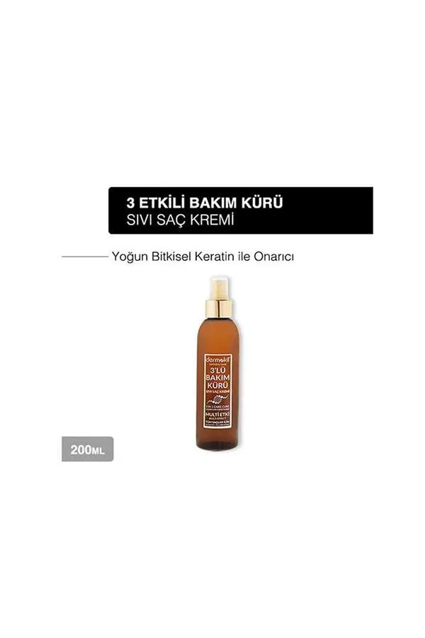 Dermokil Sıvı Saç Kremi 3'lü Bakım Kürü 200 ml