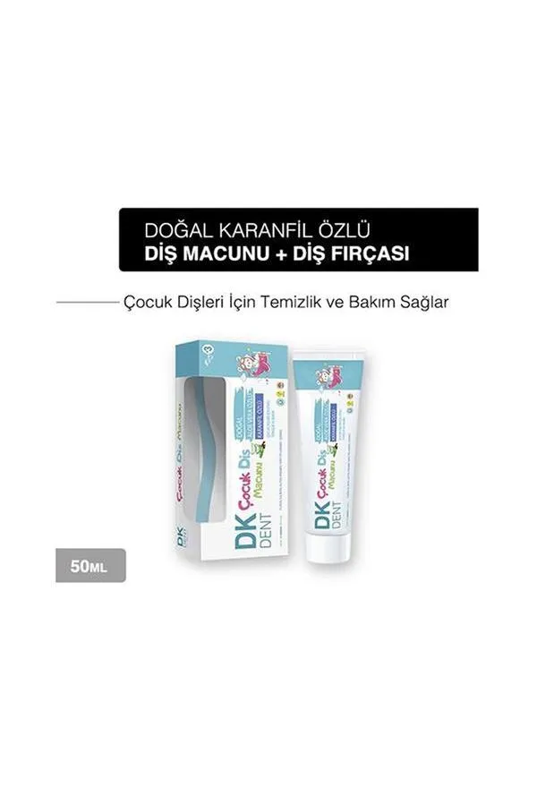 Dkdent Karanfil Özlü Fırçalı Çocuk Diş Macunu 50 ml x 3 Adet