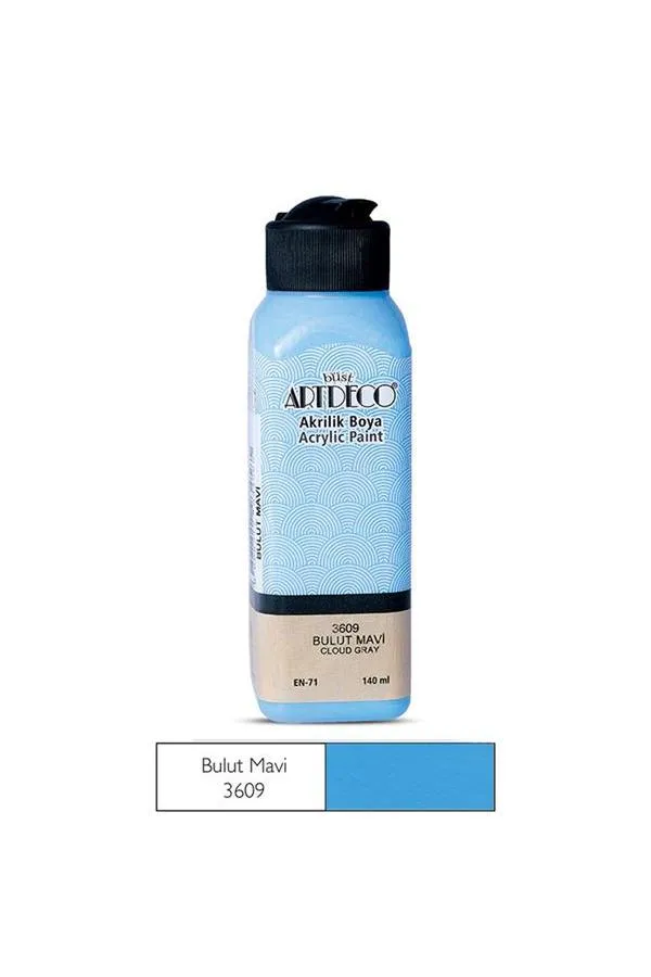 Artdeco Y-070R-3609 Akrilik Boya 140 ml Bulut Mavi