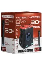 Magicvoice MV-6005 VHF El Mikrofonlu USB-SD-Bluetooth Işıklı 30 W Taşınabilir Şarjlı Seyyar Anfi