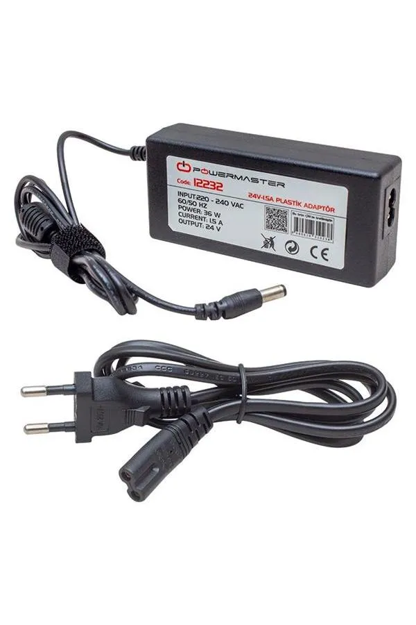 Powermaster 24V 1.5A Plastik Kasa Adaptör