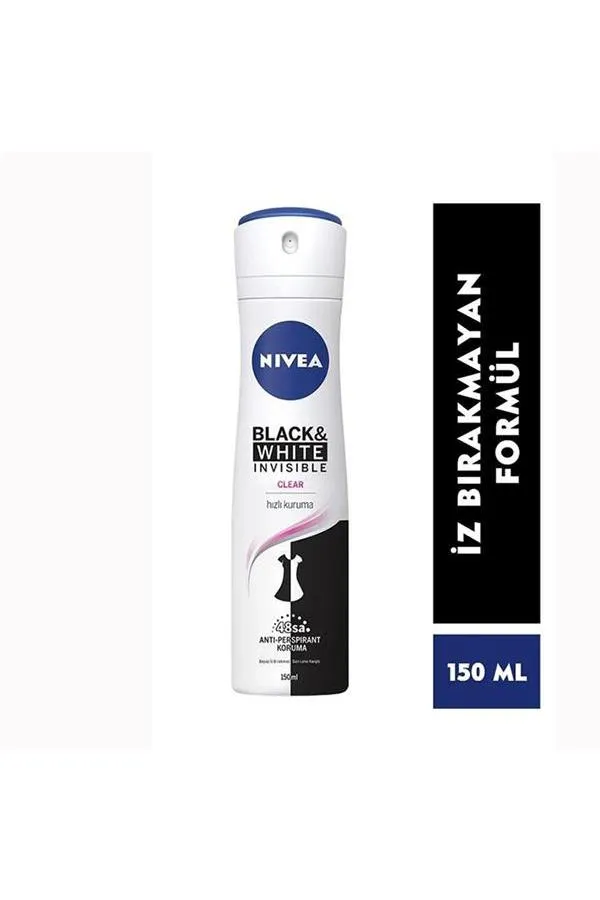 Nivea Invisible Black & White Clear Kadın Deodorant 150 ml x 2 Adet