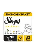 Sleepy Extra Günlük Aktivite Ekonomik Paket Bebek Bezi 6 Numara Xlarge 32 Adet