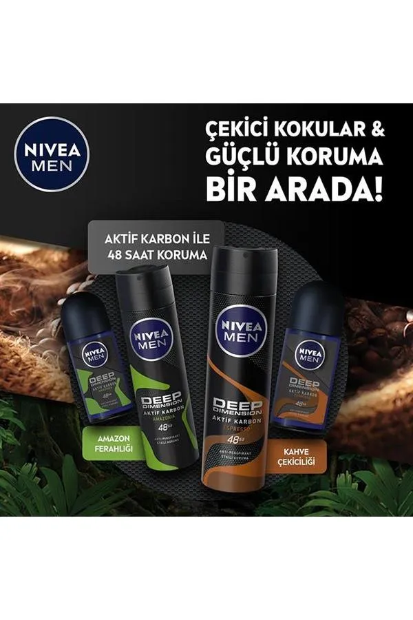 Nivea Men Deep Dimension Espresso Erkek Deodorant 150 ml