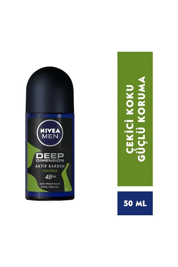 Nivea Men Deep Dimension Amazonia Erkek Roll-On Deodorant 50 ml x 2 Adet