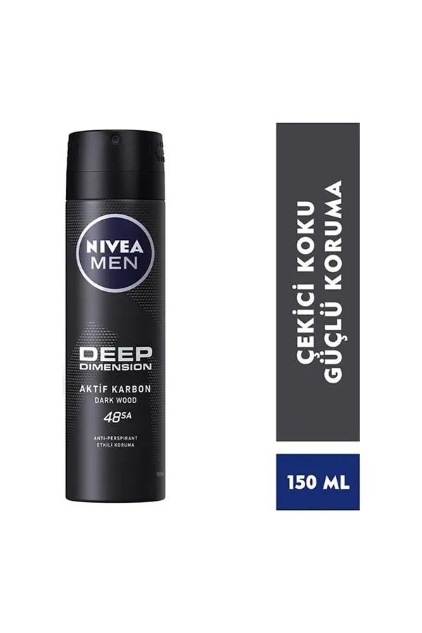 Nivea Men Deep Dimension Dark Wood Erkek Deodorant 150 ml x 3 Adet