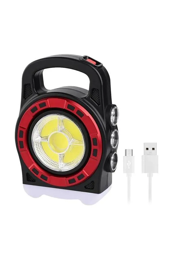 Powermaster HB-6678C Cob Ledli 20 Watt 3 Kademeli Şarjlı USB Çıkışlı Solar Lamba