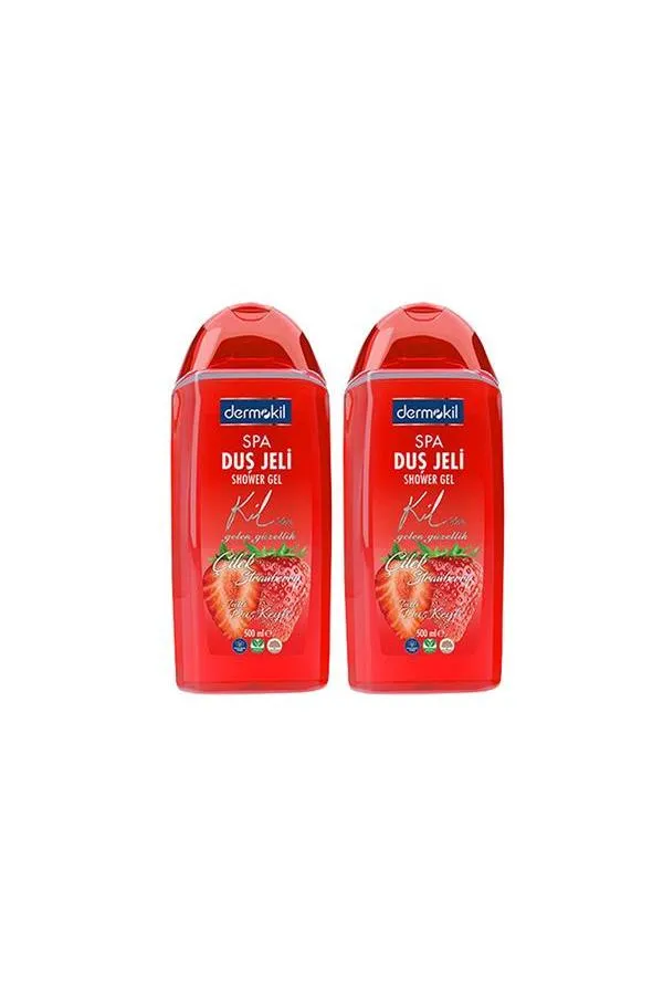 Dermokil Vegan Çilek Duş Jeli 500 ml x 2 Adet