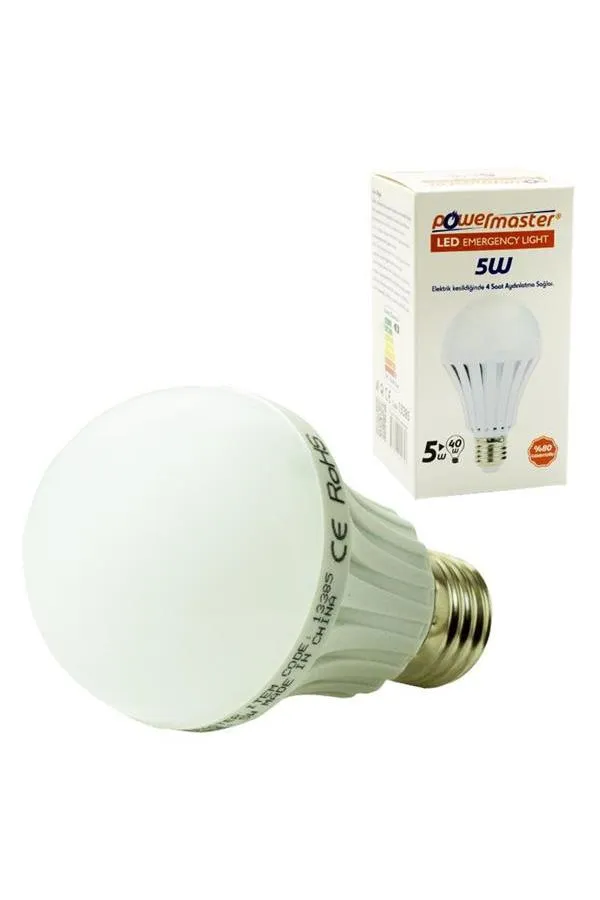 Powermaster 13385 5W E27 220 V Beyaz Şarjlı Led Ampul