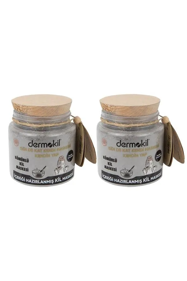 Dermokil Sen de Kat Kendi Maskeni Kendin Yap Kömürlü Kil Maskesi 220 ml x 2 Adet