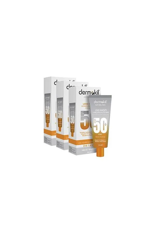 Dermokil Leke Karşıtı Güneş Leke Kremi 50 SPF 50 ml x 3 Adet