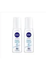 Nivea Fresh Natural Pump Sprey Kadın Deodorant 75 ml x 2 Adet