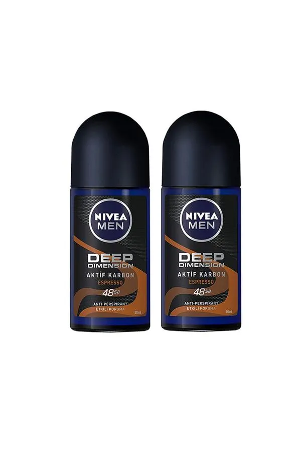 Nivea Men Deep Dimension Espresso Erkek Roll-On Deodorant 50 ml x 2 Adet