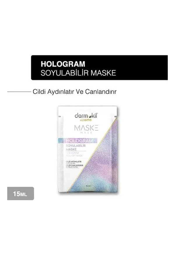 Dermokil Hologram Soyulabilir Yüz Maskesi 15 ml x 3 Adet