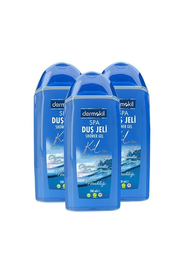 Dermokil Vegan Okyanus Esintisi Duş Jeli 500 ml x 3 Adet