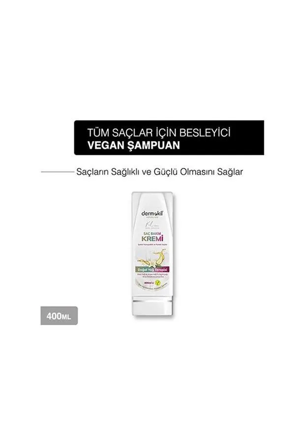 Dermokil Vegan İpeksi Yumuşaklık Ve Parlak Saçlar İçin Saç Kremi 400 ml x 2 Adet