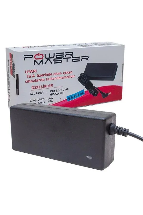 Powermaster 24V 1.5A Plastik Kasa Adaptör