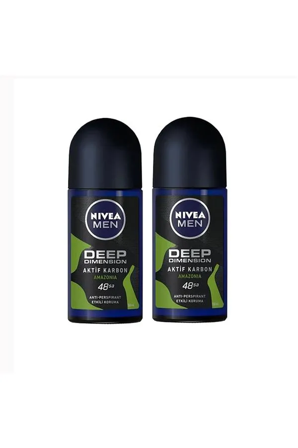 Nivea Men Deep Dimension Amazonia Erkek Roll-On Deodorant 50 ml x 2 Adet