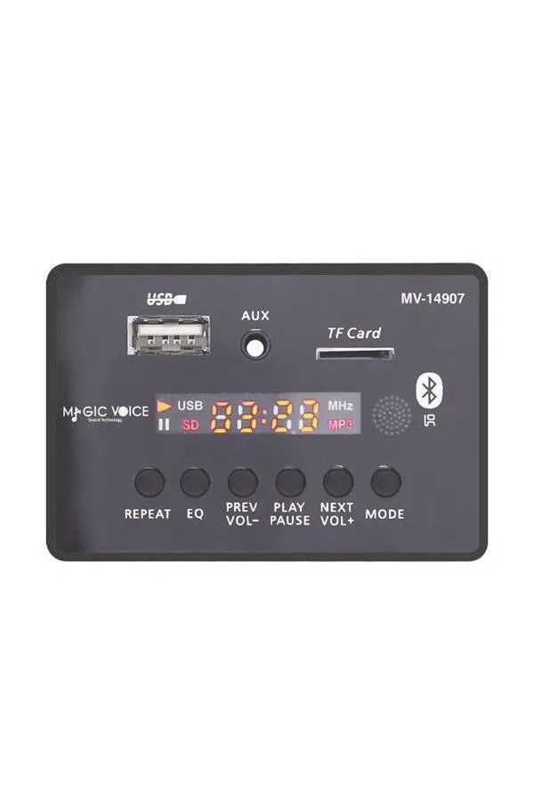 Magicvoice MV-14907 USB-SD-AUX-Bluetooth Mikrofonlu Kumandalı Ekranlı Oto Teyp Çevirici Dijital Player Board