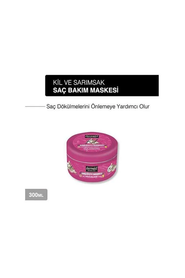 Dermokil Vegan Kil ve Sarımsak Saç Bakım Maskesi 300 ml x 2 Adet