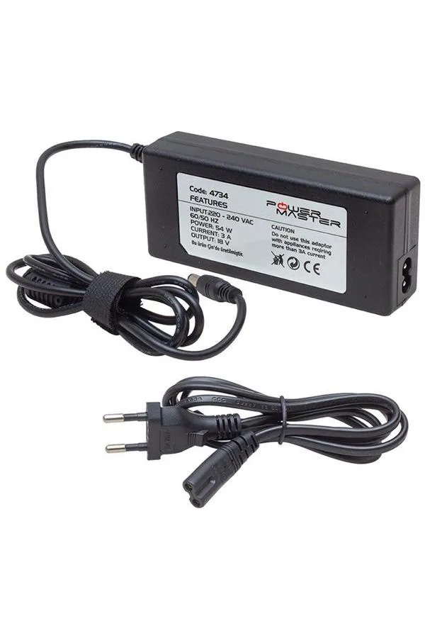 Powermaster 18V 3A Santral Adaptörü 5.5-2.5 Uç