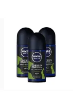 Nivea Men Deep Dimension Amazonia Erkek Roll-On Deodorant 50 ml x 3 Adet