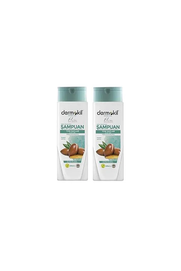 Dermokil Vegan Argan Özlü Bitkisel Şampuan 400 ml x 2 Adet