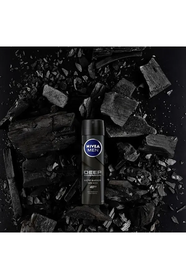 Nivea Men Deep Dimension Dark Wood Erkek Deodorant 150 ml x 3 Adet