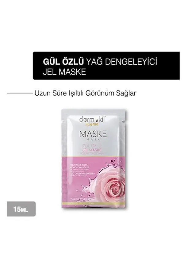 Dermokil Gül Özlü Jel Yüz Maskesi 15 ml x 2 Adet