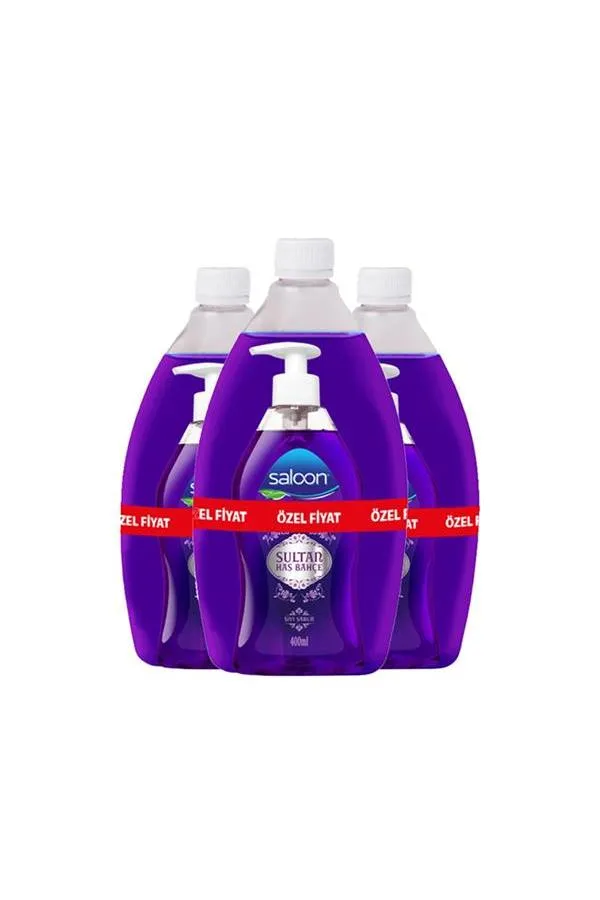 Saloon Sıvı Sabun 400+750 ml Sultan Has Bahçe X 3'lü Paket