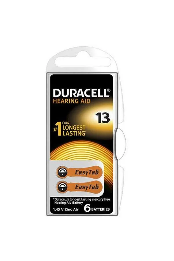 Duracell 13 No İşitme Cihazı Pili 6'lı Paket