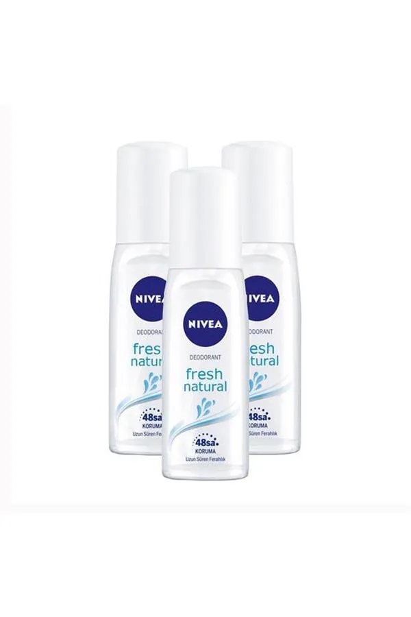 Nivea Fresh Natural Pump Sprey Kadın Deodorant 75 ml x 3 Adet