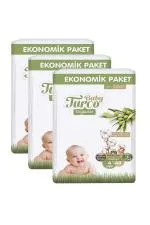 Baby Turco Doğadan 4 Beden Maxi 48x3 144 Adet Bebek Bezi