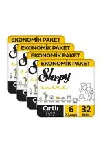 Sleepy Extra Günlük Aktivite Ekonomik Paket Bebek Bezi 6 Numara Xlarge 32x4 128 Adet