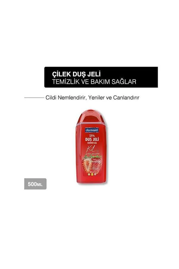 Dermokil Vegan Çilek Duş Jeli 500 ml x 3 Adet