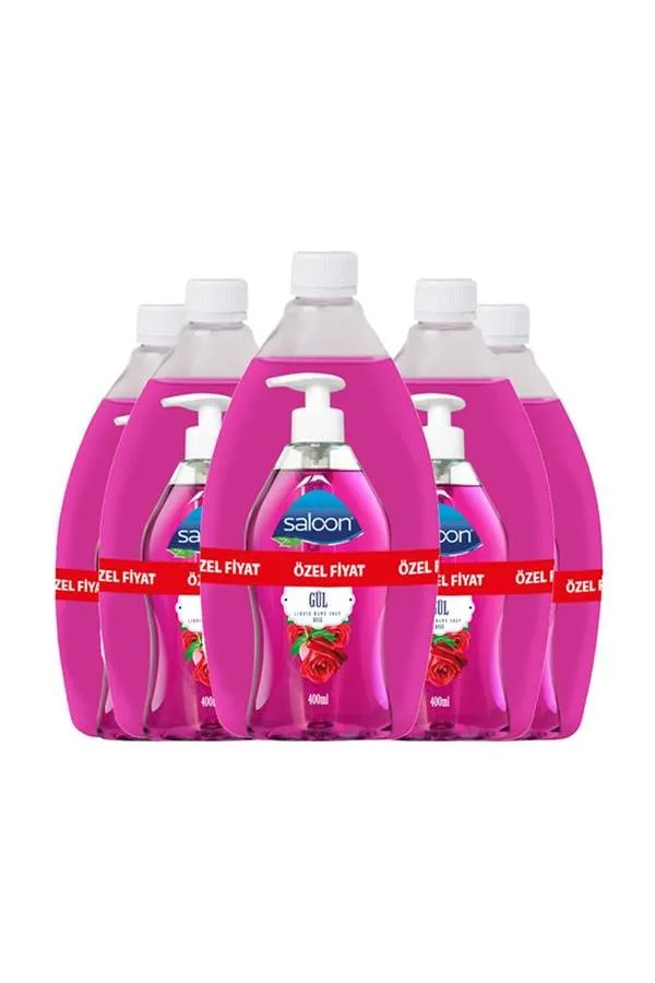 Saloon Sıvı Sabun 400+750 ml Gül X 6'lı Ekonomik Koli