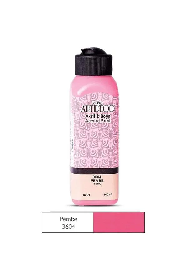 Artdeco Y-070R-3604 Akrilik Boya 140 ml Pembe