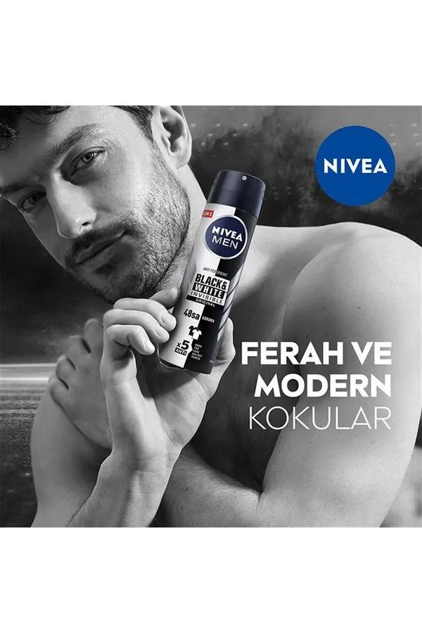 Nivea Men Invisible Black & White Original Erkek Deodorant 150 ml x 2 Adet