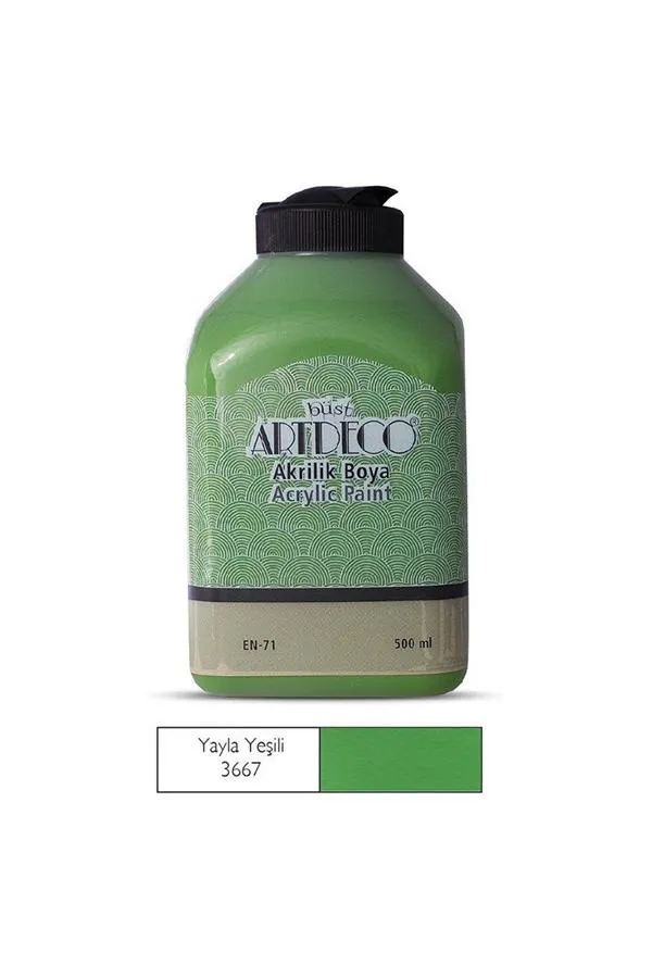 Artdeco Y-070L-3667 Akrilik Boya 500 ml Yayla Yeşili