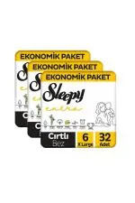 Sleepy Extra Günlük Aktivite Ekonomik Paket Bebek Bezi 6 Numara Xlarge 32x3 96 Adet