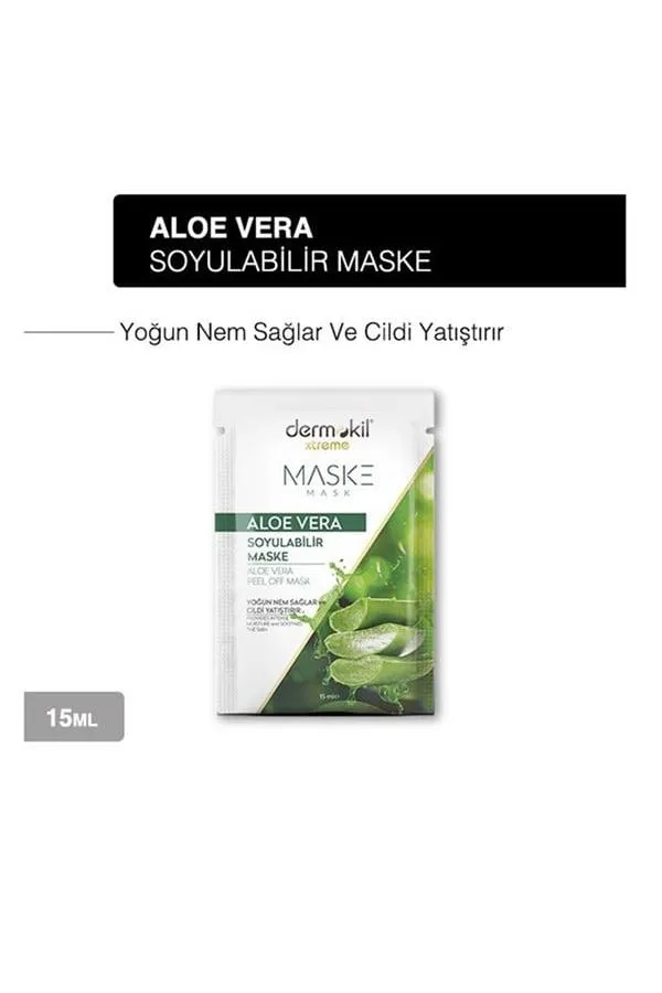 Dermokil Aloe Vera Soyulabilir Yüz Maskesi 15 ml x 2 Adet