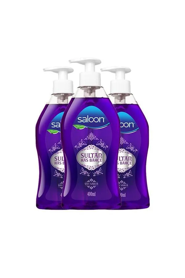 Saloon Sıvı Sabun 400 ml Sultan Has Bahçe X 3'lü Paket