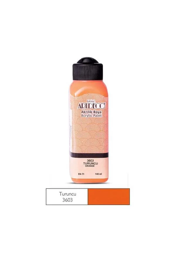 Artdeco Y-070R-3603 Akrilik Boya 140 ml Turuncu