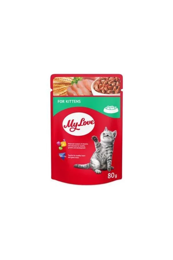 My Love Yavru Kediler İçin Pouch Kedi Maması 80 Gr - Lisinya