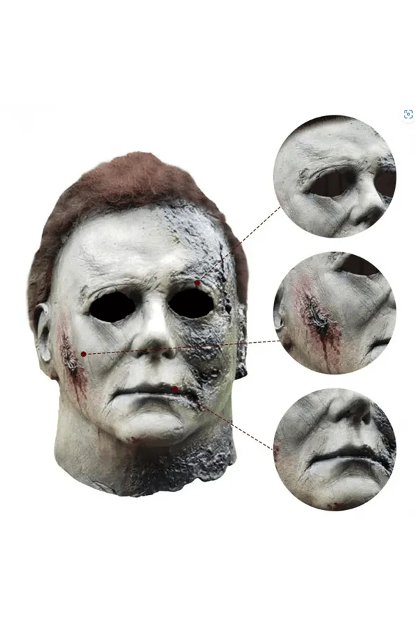 Michael Myers Lateks Maske - Michael Myers Et Maske Kafaya Tam Geçmeli