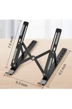 Pratik 7 Kademeli Ayarlı Katlanabilir Laptop Tablet Standı Siyah